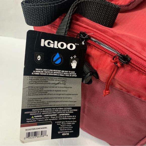 Igloo 24 Can Collapse & Cool Softside Cooler Bag Padded Strap NWT - Picture 8 of 11